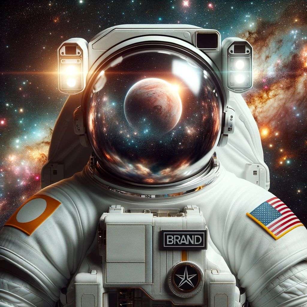 an astronaut, brand mark